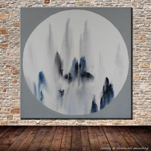 Frameless Hand Painted Abstract Oil Painting On Canvas Hand Made Landscape Oil Painting Wall Painting For Living Room Home Decor