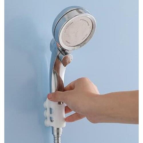 1 Pc Shower Head Holder Reusable Durable Suction Cup Shower Bracket Wall Rack Stand With Suction Cup