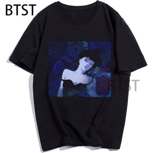 Perfect Blue Japanese Anime Girl T-Shirt Black Mens t-shirt short sleeve summer cotton Aesthetic 90S clothes unisex harajuku