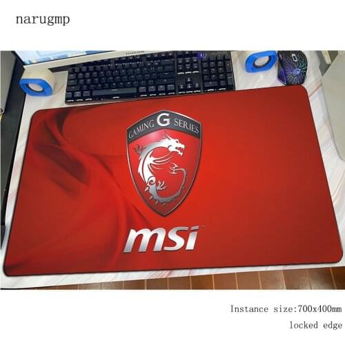 MSI mouse pad gamer 80x40cm mousepad cute rubber desk mat wrist rest gaming padmouse accessories pc game keyboard mats oversized