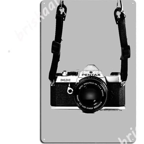Classic Vintage 35mm Film Slr Camera Pentax Mx Metal Signs Club Home pub Garage Classic Garage Decoration Tin sign Posters