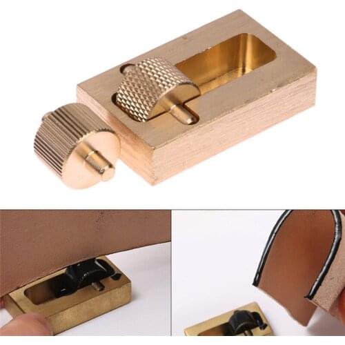 Leather Top Edge Dye Oil Roller Box Applicator DIY Craft Treatment Tool Brass With Extra Roller DIY Craft Hand Tools