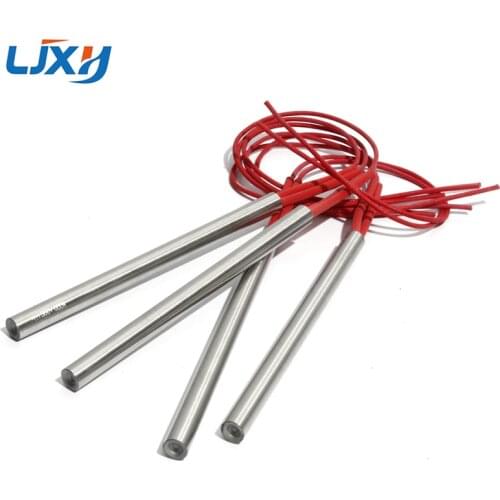 LJXH 2PCS 9mm 80~150mm Electric Mold Cartridge Heaters Stainless Steel 180W/190W/230W/280W/350W Cylindrical Heating Tube