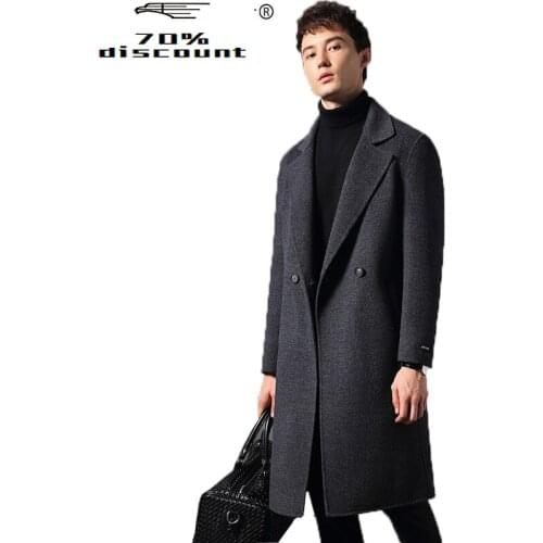2020 Double Breasted Wool Coat Men Double Face Long Jacket Men Blazer Mens Coats and Jackets Abrigo Hombre KJ2506