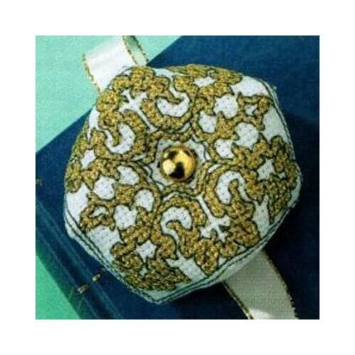 18CT Cross Stitch Pin Neddle Cushion 8 Biscornu Needlework DIY Kit Embroidery Set Counted Cross-Stitching Pincushion