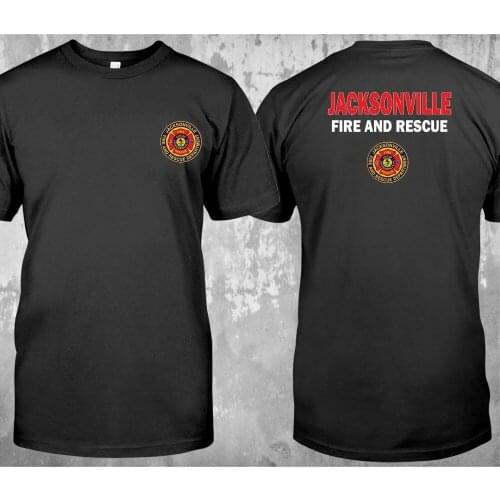 New Florida Jacksonville Fire Department Fire Fighter Fire and Rescue 2019 New Fashion Brand Clothing O-Neck Teenage Cool Shirt