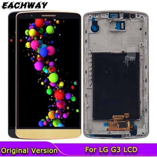 ORIGINAL 5.5" Screen for LG G3 LCD Touch Screen Digitizer Assembly for LG G3 Display D850 D851 D855 Replacement