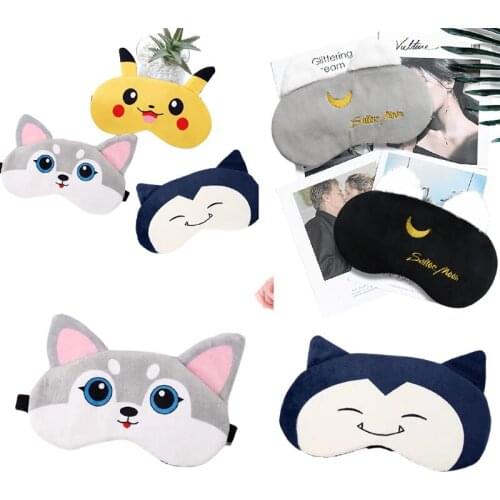 Pokemon Pikachu Plush Eye Mask Cute Cartoon Anime Travel Sleep Cover Light Household Items As Exquisite Gifts for Children
