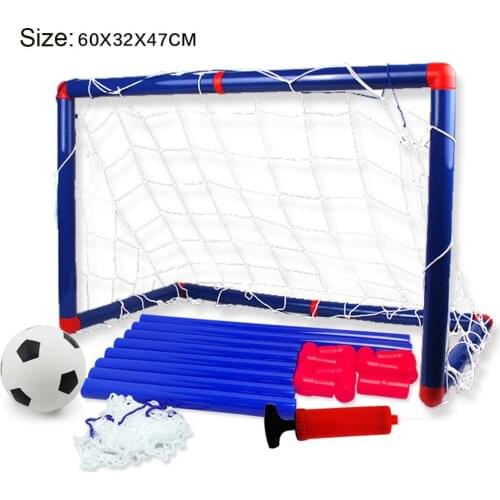 Portable Kids Football Goal Door Gate Toy Set Baby Soccer Ball Kit with Pumps Indoor and Outdoor Sports Outdoor Toys