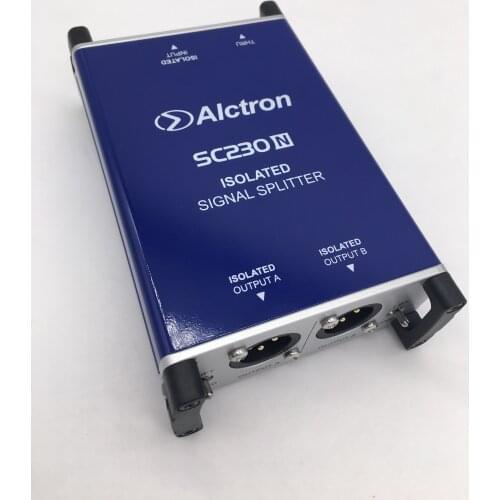 Alctron SC230N professional isolated microphone splitter audio signal separator split a male mic XLR input to 2 XLR output