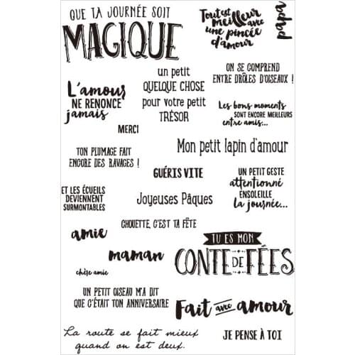 French words Clear Stamps Scrapbook Paper Craft Clear stamp scrapbooking X0026