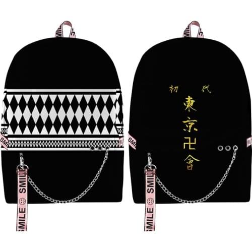 Anime Tokyo Revengers 3D Backpack Tokyo Manji Kai Manjiro School Bags Women Men Backpack Boys Girls Streetwear Travel Bags