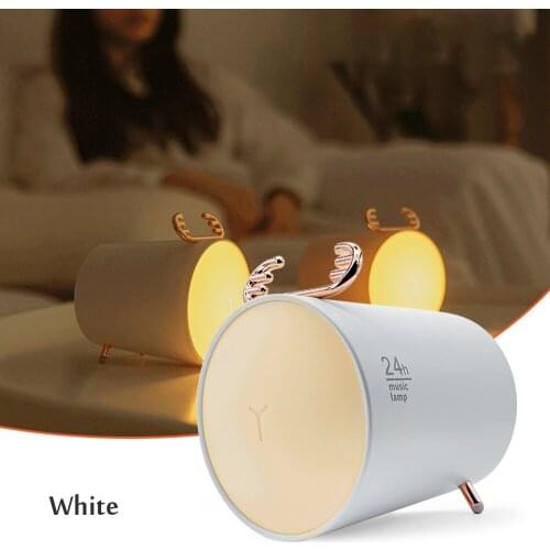 Cute Antlers Portable Bluetooth-compatib Wireless Speaker 3D Stereo Surround Subwoofer With Night Light Home Decoration