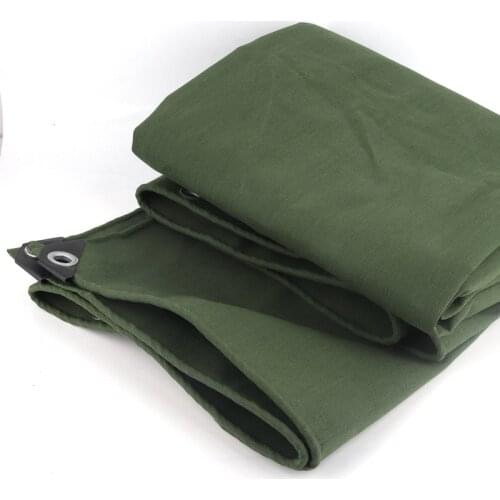 Dark Green Thicking Tarpaulin Rainproof Cloth Truck Ship Organic Silicon Coating Sails Cover Cloth Camping Tent Tarpaulin