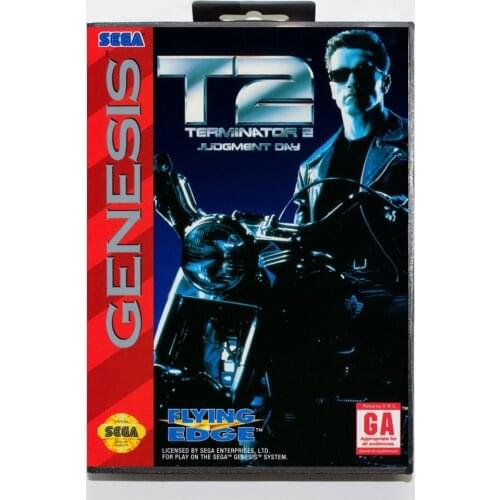 Terminator 2 Judgement Day 16bit MD Game Card For Sega Mega Drive/ Genesis with Retail Box