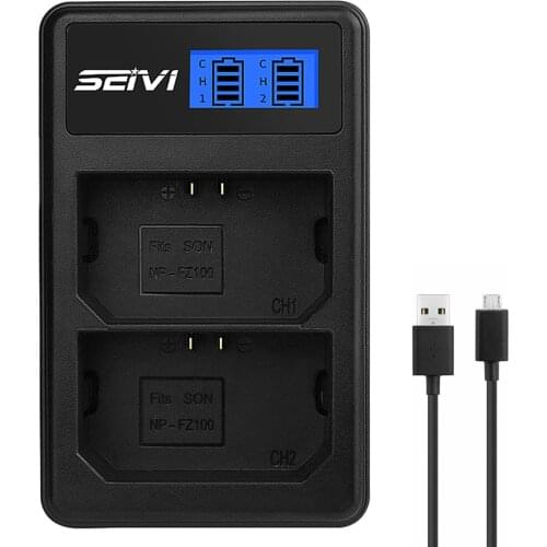 NP-FZ100 FZ100 LED Display USB Charger for Sony BC-QZ1,Sony Alpha9 Sony A9 Sony Alpha9R Sony A9R 7R IV 6600 a7III a7RIII