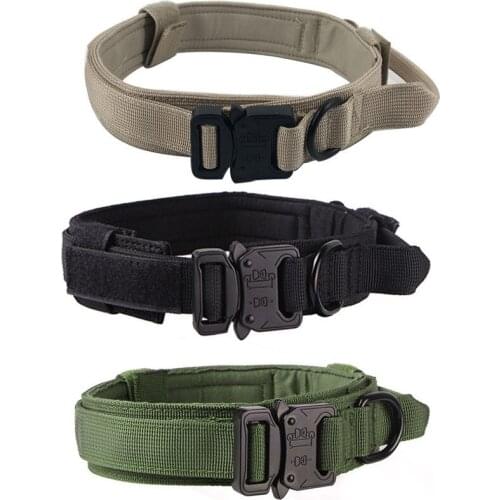 Military Dog Collar Outdoor Dog Collar Tactical Military Dog Training Collar Adjustable And Durable With Control Handle