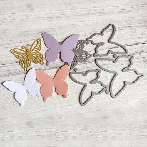 H55A Four Butterfly Carbon Steel Cutting Dies DIY Scrapbooking Photo Album Embossing Paper Cards Making Stencil Decorative Cards
