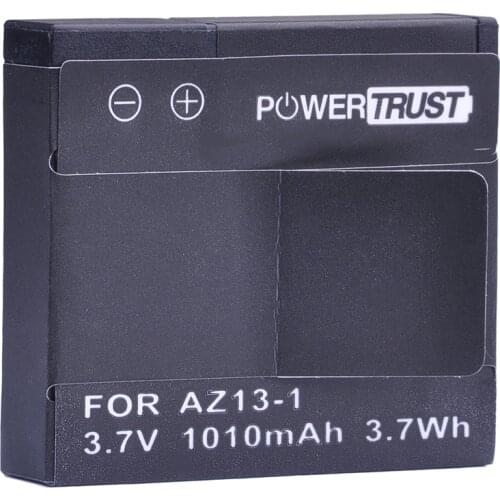 PowerTrust 1Pcs 1010mAh AZ13-1 AZ13 Rechargeable Battery For xiaomi yi 1 Action Camera Xiaomi YI AZ13 1 batteries