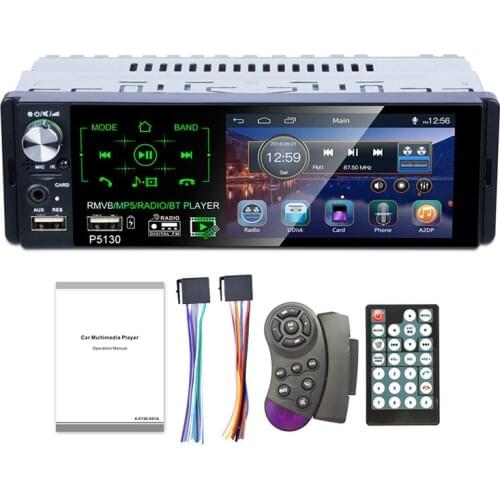 P5130 Car Radio MP5 Player 1 Din Autoradio 4.1 Inch Touchscreen Car Stereo Player Bluetooth RDS