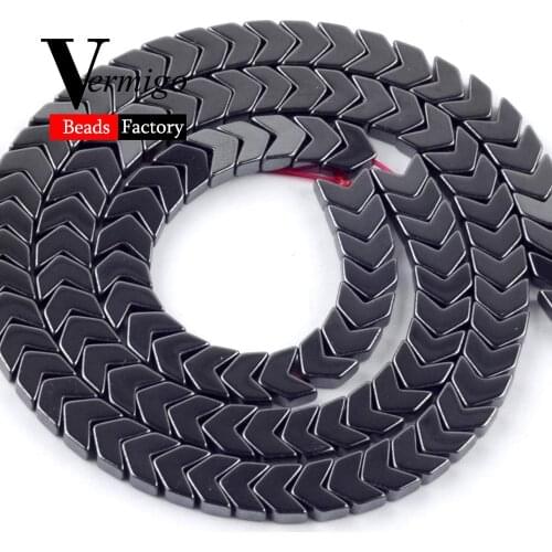 Black Arrow Shape Hematite Natural Stone Beads For Jewelry Making DIY Necklace Bracelet Spacer Loose Beads 3/4/6/8mm 15"