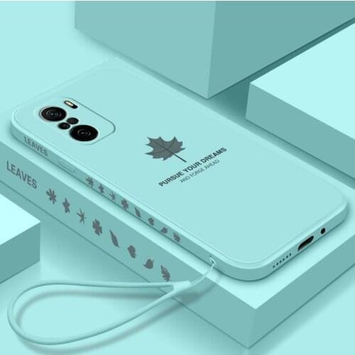 For Xiaomi POCO F3 Case Soft Liquid silicone Maple leaf Skin protective Back Cover Case For Xiaomi POCO F2 Pro full cover shell