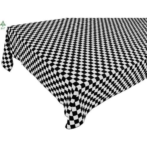 Black Retro Abstract Tablecloth Picnic Party Banquet Decor