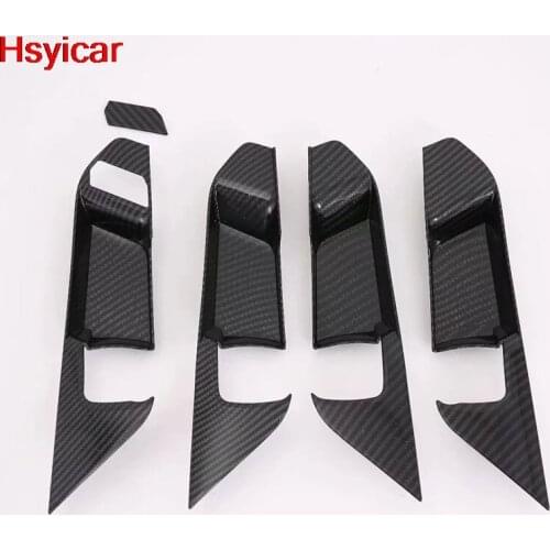 Hsyicar For Toyota RAV4 RAV 4 LHD 2019 2020 Car Door Handle Bowl Protect Decoration Sticker Cover Trim Interior Accessories ABS