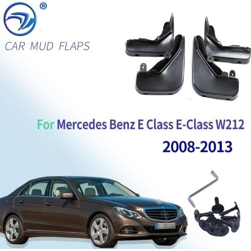 Set Molded Mud Flaps For Mercedes Benz E Class E-Class W212 2008-2013 Mudflaps Splash Guards Front Rear Mudguards