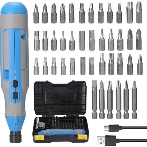 Mini Cordless Electric Screwdriver 4.0V USB Rechargeable Screw Driver Electric Screw Drill Bit Set Power Tool Screw Driver