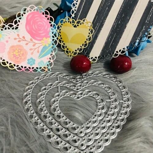 3PCS set Hearts metal cutting dies DIY template, scrapbook, paper cards album crafts embossing stamp