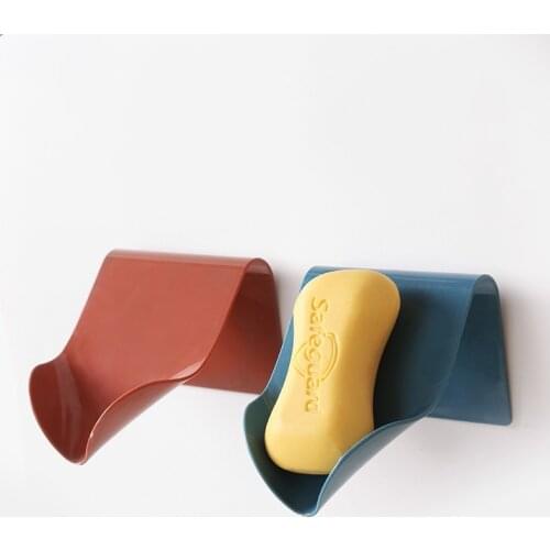 Nordic Soap Holder Bathroom Shower Soap Holder Soap Box Dish Tray Free Perforation Drain Rack Bathroom SoapBox Supplies Gadge