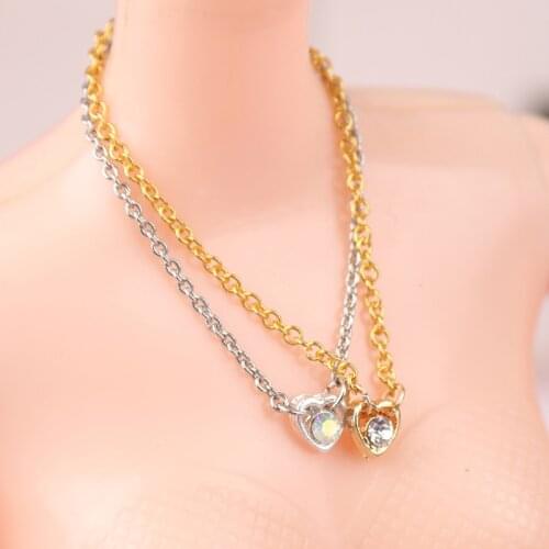 New Arrival Dollhouse Mini Necklace Diamond Gem Jewelry for 1/6 Military Figure Doll Decor