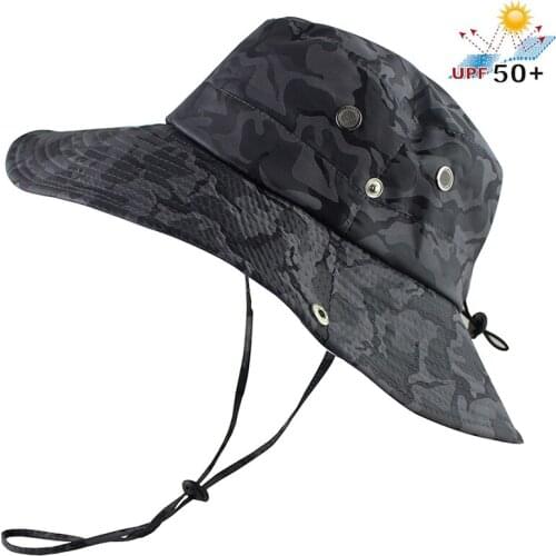 UPF 50+ Bucket Hats Men Women Bob Boonie Hat Outdoor UV Protection Camouflage Cap Military Army Hiking Tactical Cycling Hat Caps