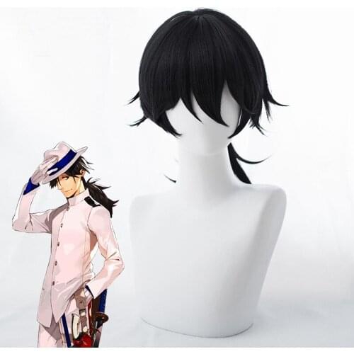 Fate / GrandOrder FGO Sakamoto Ryoma black flipped horsetail cosplay wig