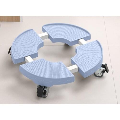 Plastic Flower Pot Tray Trolley Rolling Stand with Casters Garden Receptacle