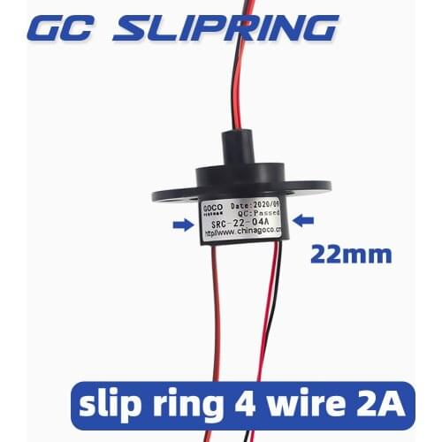 Slip ring collector ring carbon brush conductive ring conductive brush src-22-04a / 4-way 2A diameter 22mm wire length 250mm col