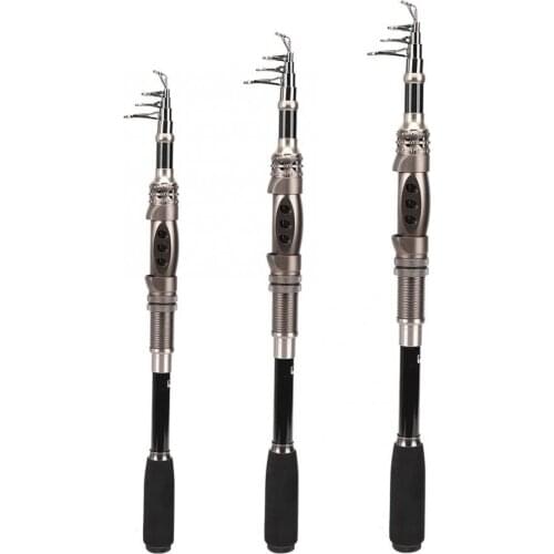1.8m/2.4m/3m Portable Anti-slip Fishing Rod Telescopic Carbon Fishing Pole Baitcasting Fishing Tackle Accessory