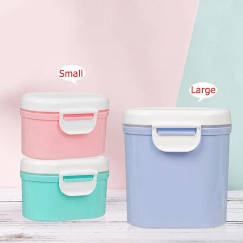 Portable Baby Food Storage Box Newborn Cereal Milk Powder Snacks Container Feeding Accessories with Spoon Silicone Seal Ring