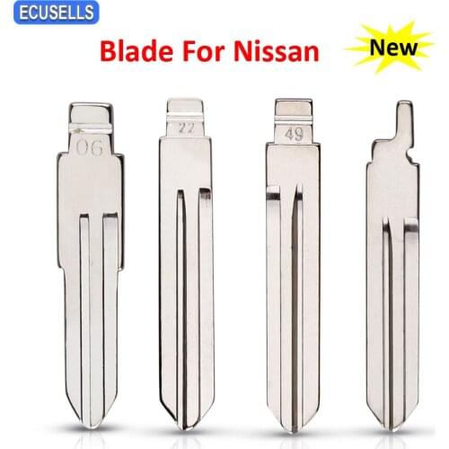 10Pcs/Lot #06 #22 #48 #49 NSN14 Remote Key Blank Uncut Blade For Nissan A32 A33 Tiida Sylphy Teana Livina Sunny X-Trail Gennis