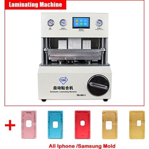 TBK-908 automatic debubble Curved Screen OCA LCD Vacuum Laminating Machine Airbag Laminator 12 inch with mold