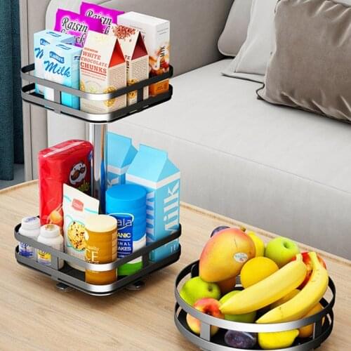 360°Rotating Spice Storage Rack Non-Skid Multilayer Seasoning Storage Shelf Fruits Tray Cosmetic Organizer Kitchen Organizer