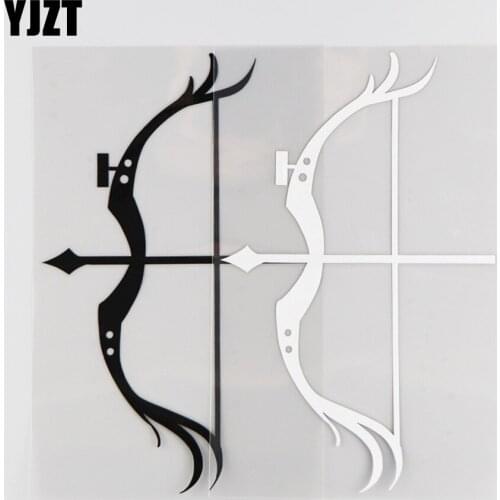 YJZT 11.2CM*18.1CM Bow And Arrow Creative Personality Car Stickers Decorative Vinyl Decals 1A-0244