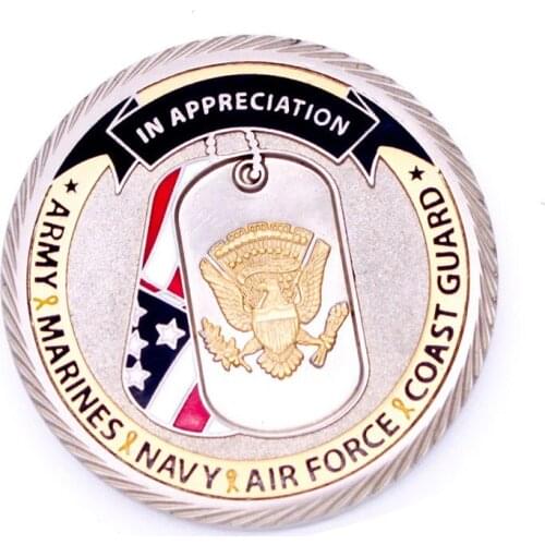 Custom Plating Silver Coin Hot Sale Custom Own Logo Zinc Alloy Coin