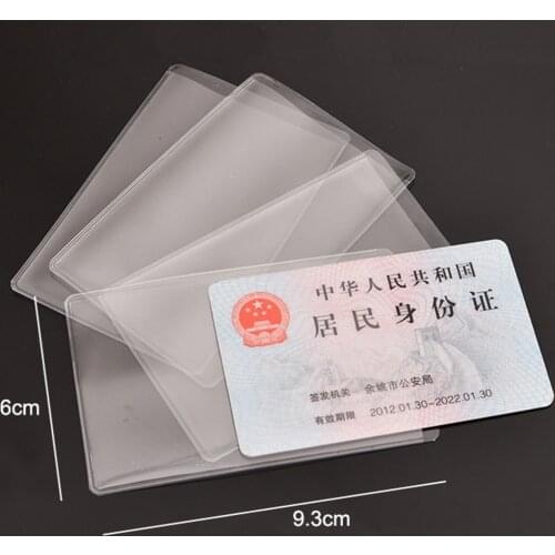 10Pcs/lot PVC Transparent Credit Card Holder Protect ID Card Business Card Cover Drivers License Case Protection Covers