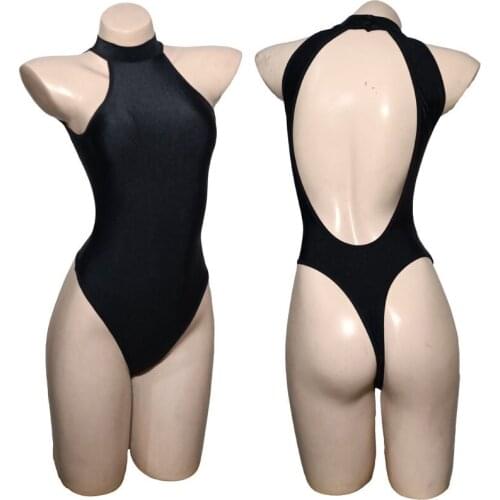 Sexy Teddy Women High Elastic Fabric Sleeveless Open Back Teddies Bodysuit Catsuit Jumpsuit Leotard Hot Erotic Lingerie