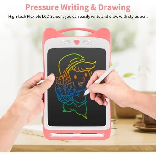 LCD Writing Tablet with Anti-erasure lock 8.5 Inch Cat shape Digital Drawing Tablet Handwriting Pads Portable Electronic Tablet