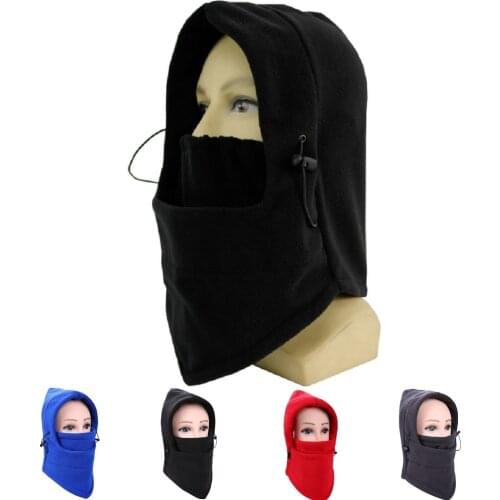 Adult Winter Fleece Face Mask Headgear Fishing Outdoor Mask Thermal Fleece Hoodie Bicycle Wind-proof Hat Winter Neck Gaiter