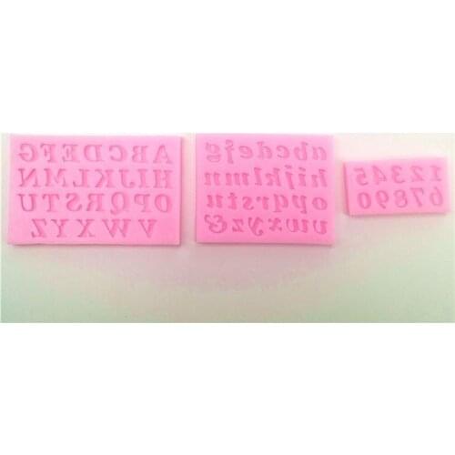 150pcs/lot Number and Letter shape Silicone Mold Cake Decoration