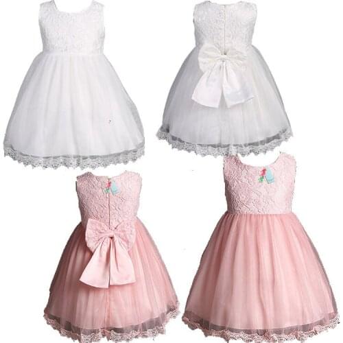 2020 Korean childrens clothing Princess girl dress flower bow flower girl dress